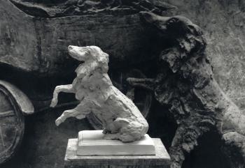 Maquette for sculpture of dog, Frisky