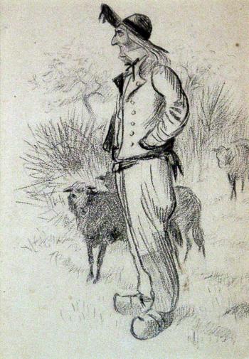 Breton Shepherd with Sheep